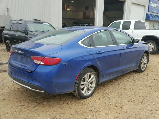 1C3CCCAB7FN617370 - 2015 CHRYSLER 200 LIMITE BLUE photo 4