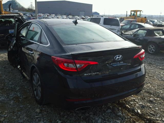 5NPE34AF9HH446346 - 2017 HYUNDAI SONATA SPO BLACK photo 3