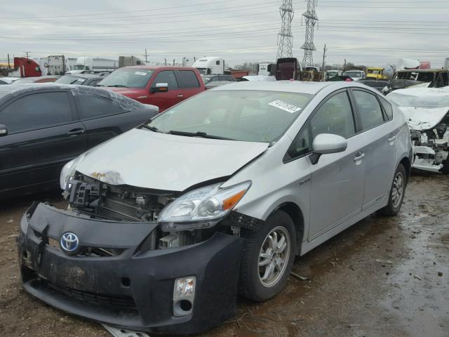 JTDKN3DU8B1468807 - 2011 TOYOTA PRIUS SILVER photo 2