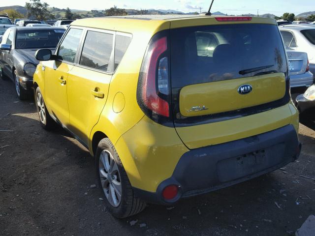 KNDJP3A55E7069647 - 2014 KIA SOUL + YELLOW photo 3