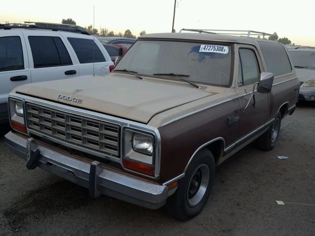 1B4GD12W5ES316013 - 1984 DODGE RAMCHARGER TWO TONE photo 2