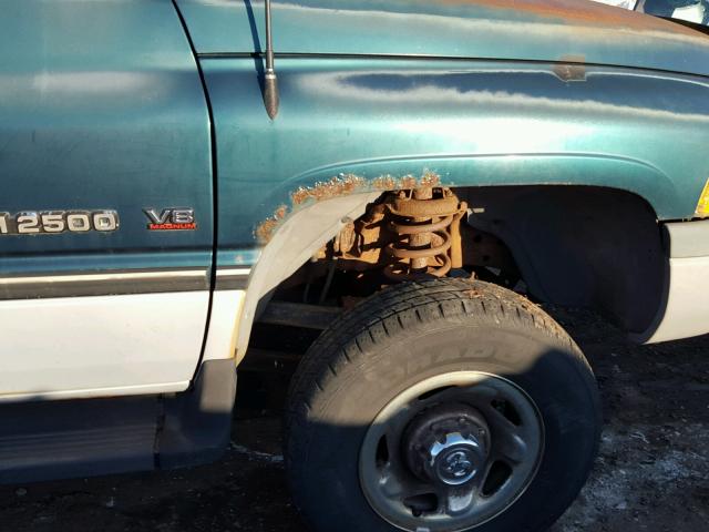 3B7KF23Z3VM501918 - 1997 DODGE RAM 2500 GREEN photo 9