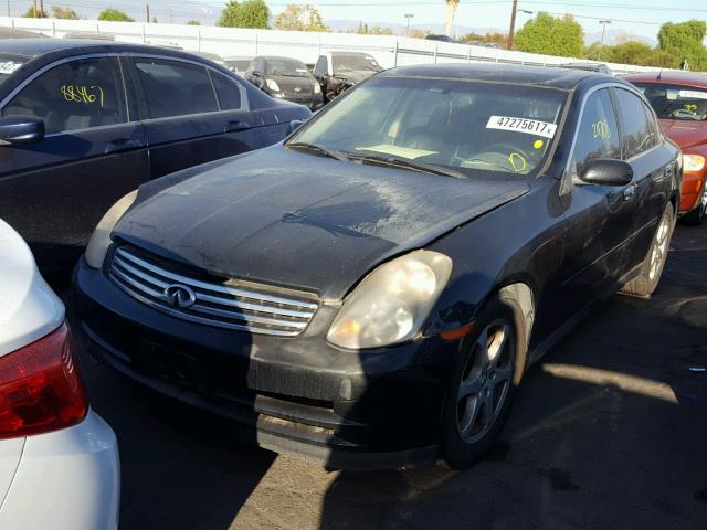 JNKCV51E54M100338 - 2004 INFINITI G35 BLACK photo 2