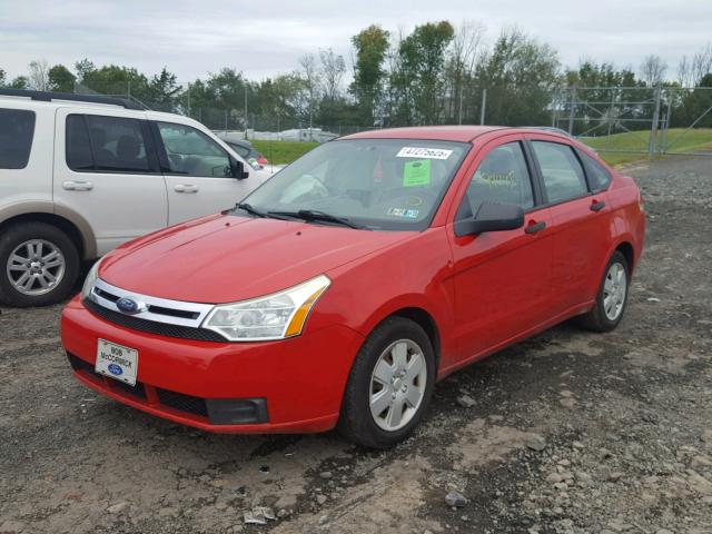 1FAHP34N88W183250 - 2008 FORD FOCUS S/SE RED photo 2