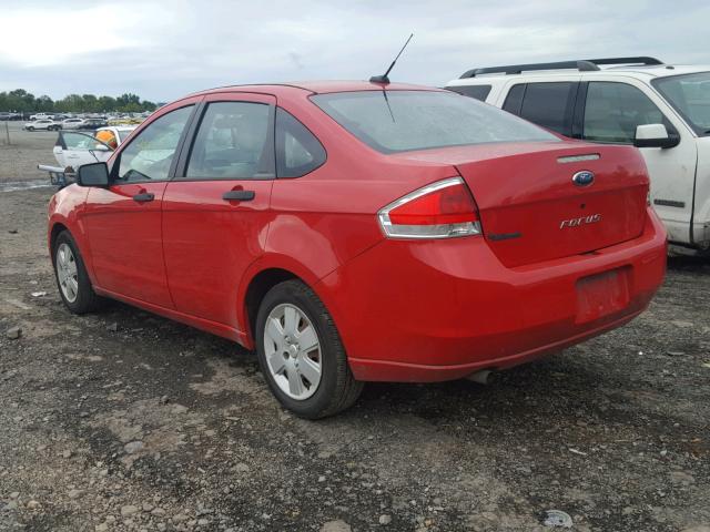 1FAHP34N88W183250 - 2008 FORD FOCUS S/SE RED photo 3