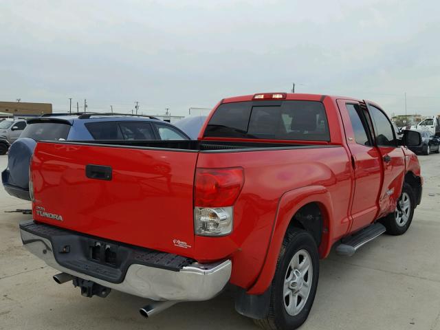 5TFRT54158X018480 - 2008 TOYOTA TUNDRA DOU RED photo 4