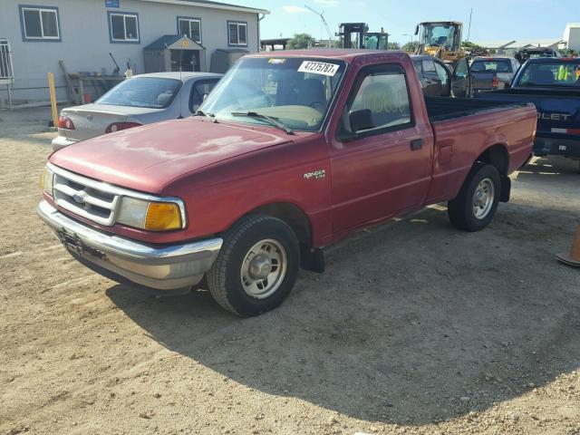 1FTCR10A6TPB12430 - 1996 FORD RANGER BURGUNDY photo 2