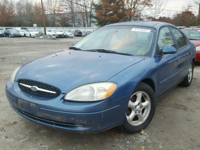 1FAFP53U42A133025 - 2002 FORD TAURUS SE BLUE photo 2