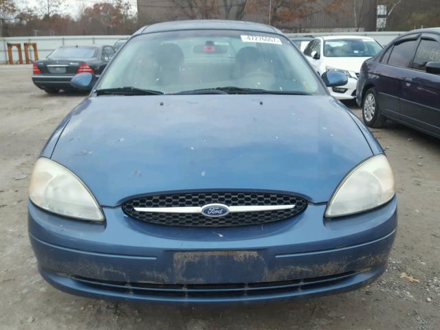 1FAFP53U42A133025 - 2002 FORD TAURUS SE BLUE photo 9