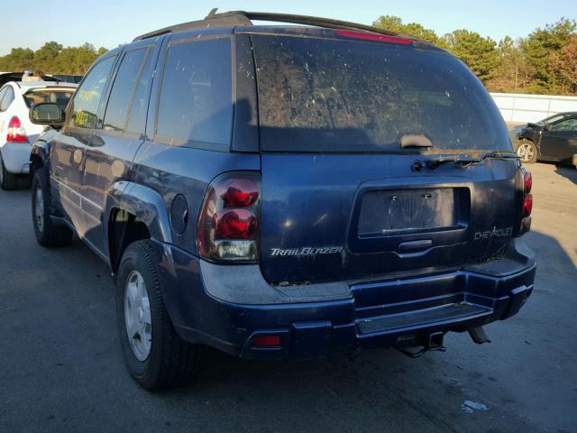 1GNDT13S222527404 - 2002 CHEVROLET TRAILBLAZE BLUE photo 3