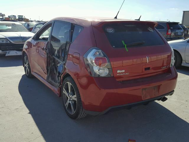 5Y2SR67009Z439599 - 2009 PONTIAC VIBE GT RED photo 3