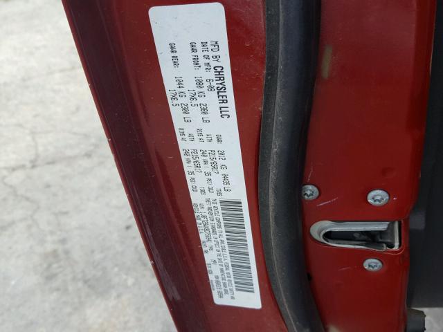 1J8FT28WX8D756941 - 2008 JEEP PATRIOT SP RED photo 10