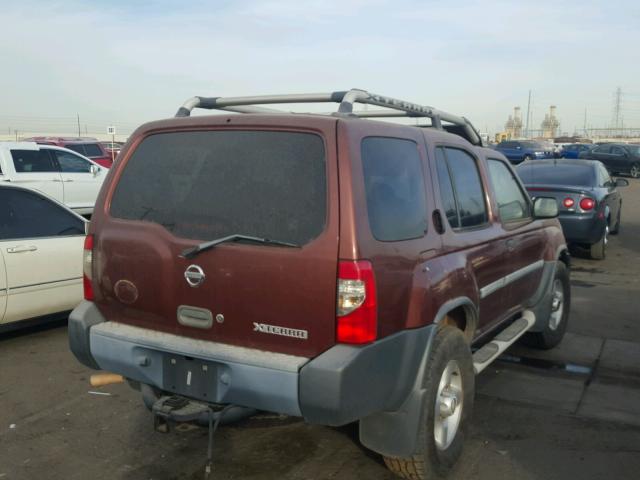 5N1ED28Y02C552532 - 2002 NISSAN XTERRA XE MAROON photo 4