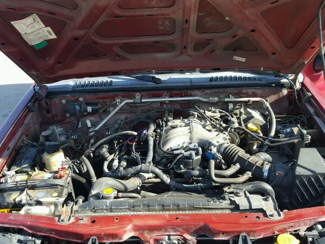 5N1ED28T44C663706 - 2004 NISSAN XTERRA XE MAROON photo 7