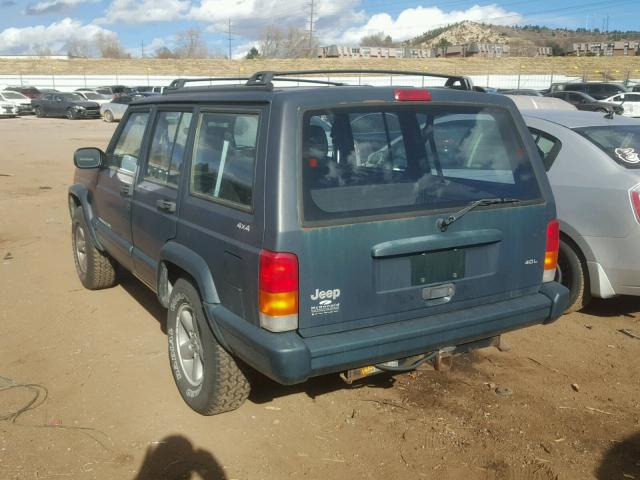 1J4FF68SXXL639832 - 1999 JEEP CHEROKEE S GREEN photo 3