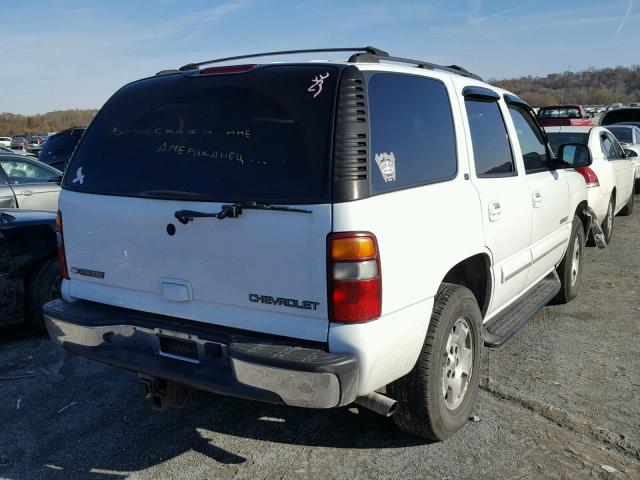 1GNEK13Z13J338996 - 2003 CHEVROLET TAHOE K150 WHITE photo 4