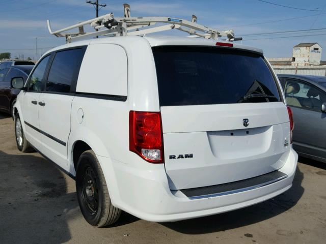 2C4JRGAG1ER297050 - 2014 DODGE CARGO VAN WHITE photo 3