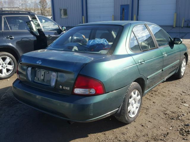 3N1CB51D71L431156 - 2001 NISSAN SENTRA XE GREEN photo 4