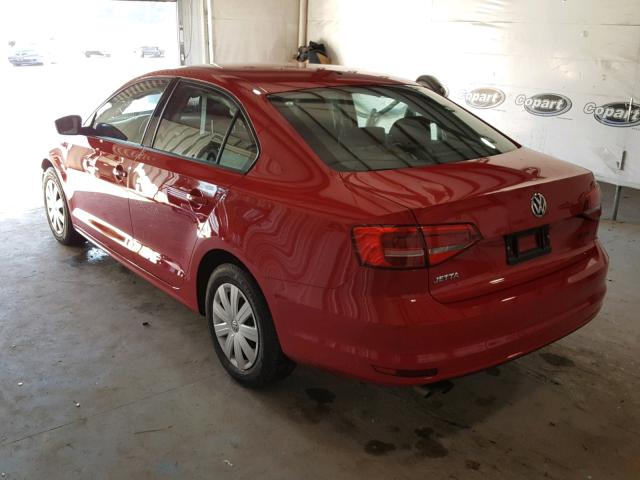 3VW1K7AJ3FM334699 - 2015 VOLKSWAGEN JETTA BASE RED photo 3