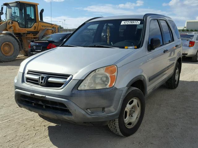 JHLRD78412C003568 - 2002 HONDA CR-V LX SILVER photo 2