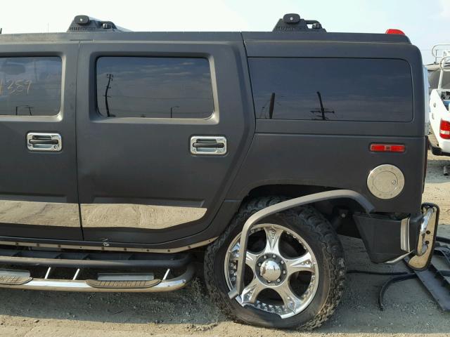 5GRGN23U15H114414 - 2005 HUMMER H2 BLACK photo 9