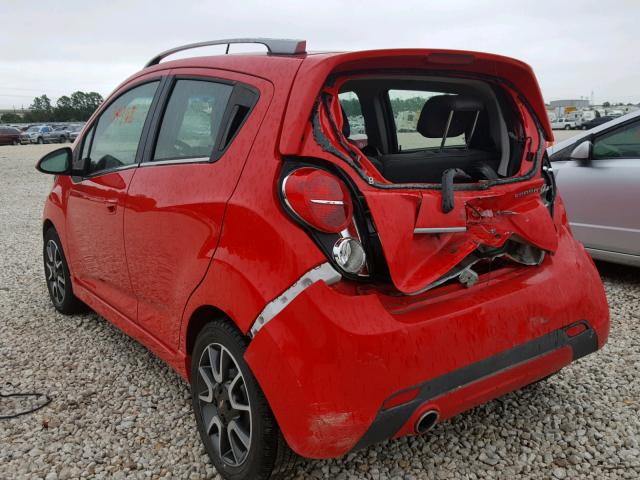 KL8CF6S93DC623913 - 2013 CHEVROLET SPARK 2LT RED photo 3