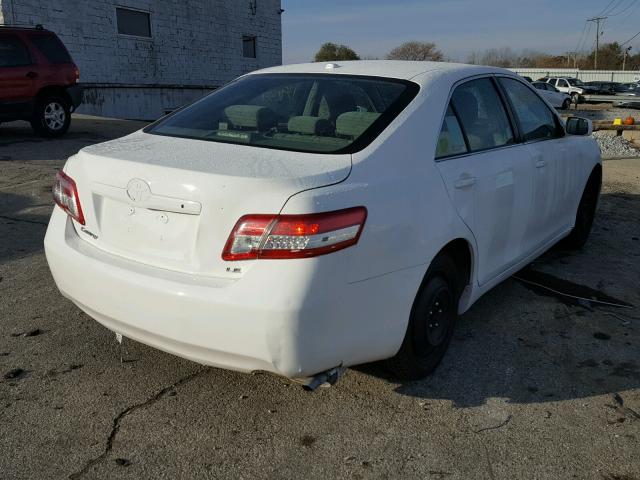 4T4BF3EKXBR210721 - 2011 TOYOTA CAMRY BASE WHITE photo 4