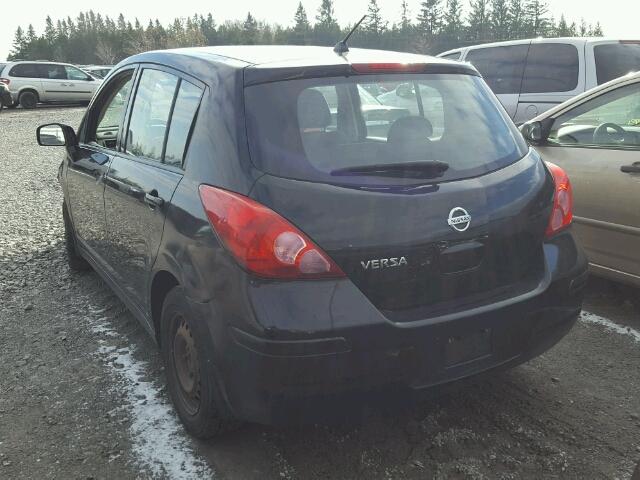 3N1BC13EX8L372721 - 2008 NISSAN VERSA S BLACK photo 3