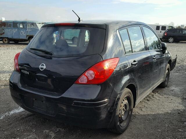 3N1BC13EX8L372721 - 2008 NISSAN VERSA S BLACK photo 4