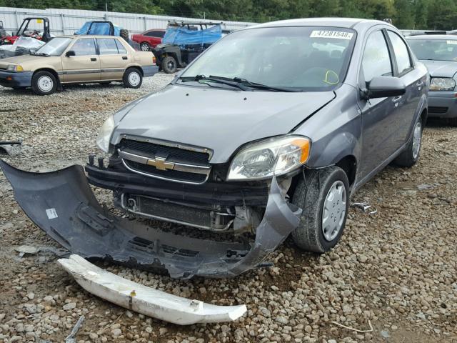 KL1TD5DE4AB125732 - 2010 CHEVROLET AVEO LS CHARCOAL photo 2