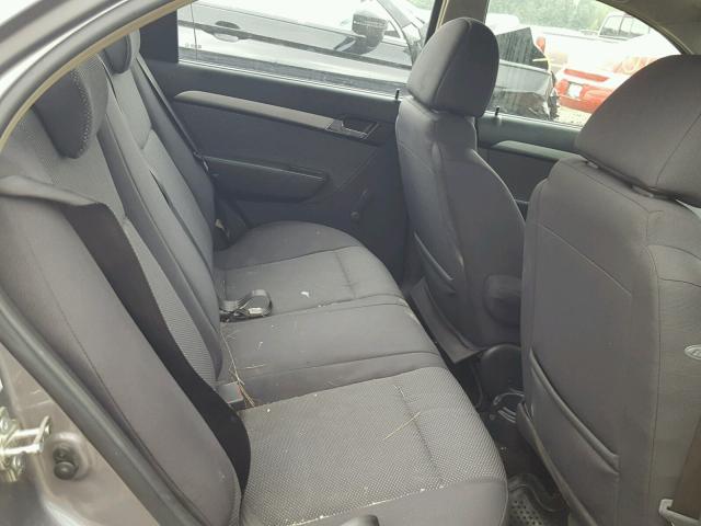 KL1TD5DE4AB125732 - 2010 CHEVROLET AVEO LS CHARCOAL photo 6