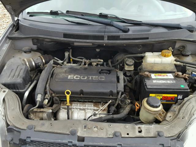 KL1TD5DE4AB125732 - 2010 CHEVROLET AVEO LS CHARCOAL photo 7