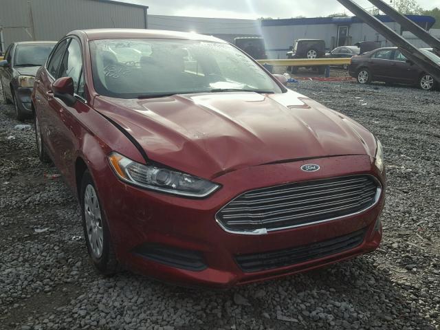 3FA6P0G72ER126009 - 2014 FORD FUSION S RED photo 1