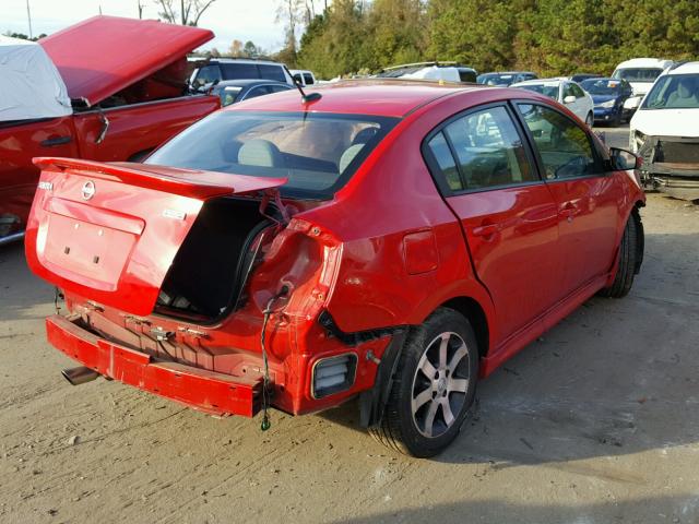 3N1AB6APXCL778510 - 2012 NISSAN SENTRA 2.0 RED photo 4