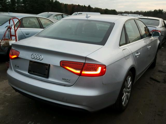 WAUBFAFLXDA162231 - 2013 AUDI A4 PREMIUM SILVER photo 4