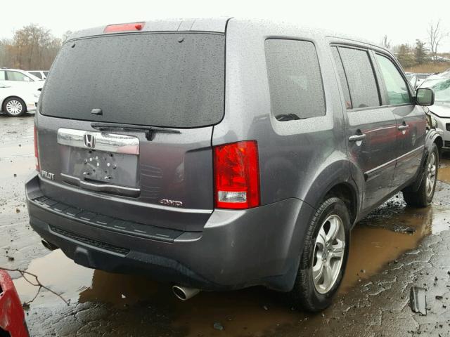 5FNYF4H53EB045242 - 2014 HONDA PILOT EXL GRAY photo 4