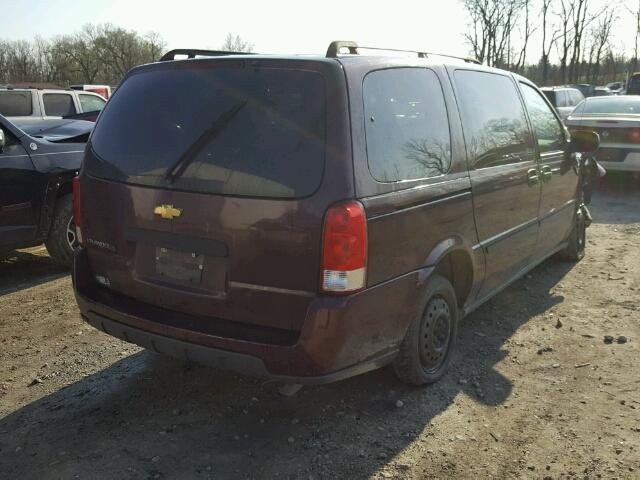 1GNDV231X7D102810 - 2007 CHEVROLET UPLANDER L BURGUNDY photo 4