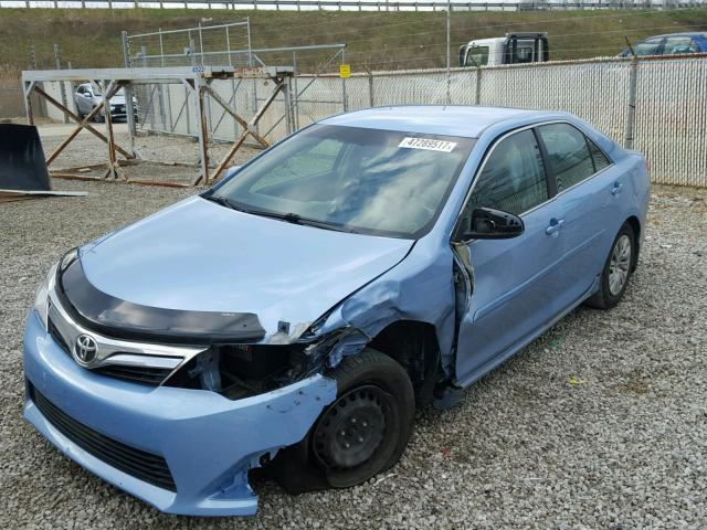 4T1BF1FKXCU629375 - 2012 TOYOTA CAMRY BASE BLUE photo 2