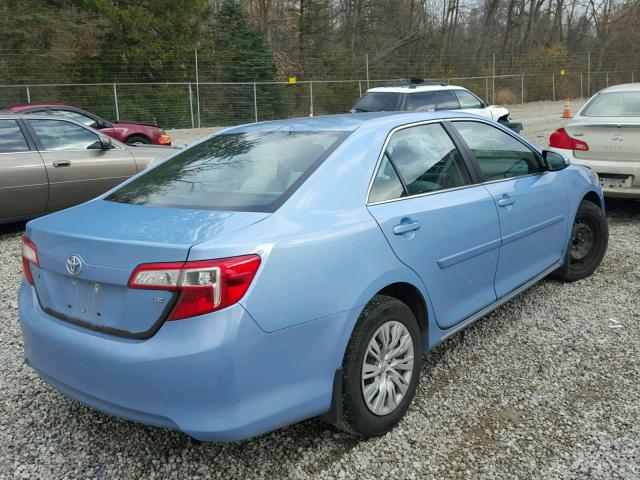 4T1BF1FKXCU629375 - 2012 TOYOTA CAMRY BASE BLUE photo 4