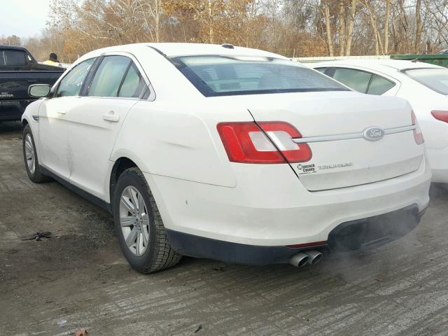 1FAHP2DW4BG142179 - 2011 FORD TAURUS SE WHITE photo 3