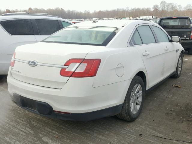 1FAHP2DW4BG142179 - 2011 FORD TAURUS SE WHITE photo 4