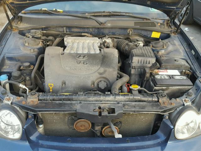 KMHWF25H34A978667 - 2004 HYUNDAI SONATA GL BLUE photo 7