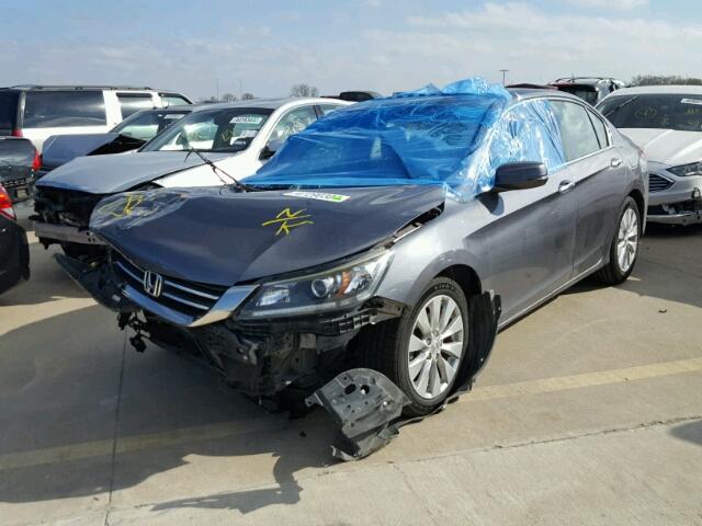 1HGCR2F71DA024540 - 2013 HONDA ACCORD EX GRAY photo 2