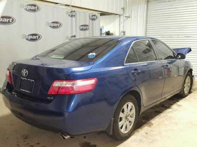 4T1BE46K27U124313 - 2007 TOYOTA CAMRY BLUE photo 4