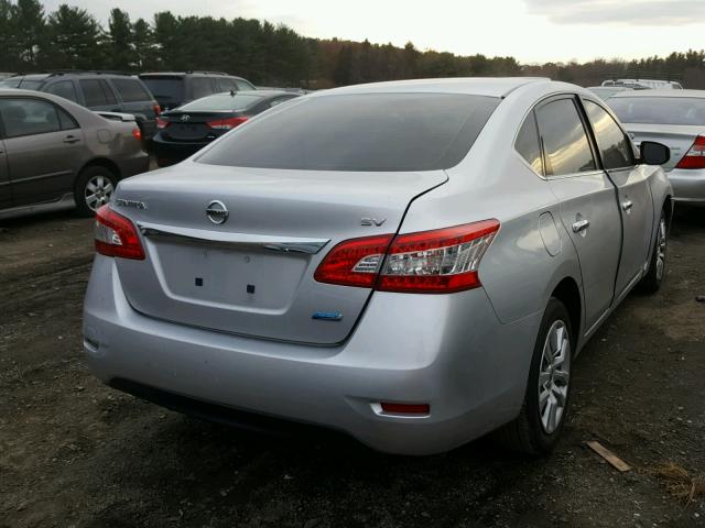 3N1AB7AP0EY268582 - 2014 NISSAN SENTRA S SILVER photo 4