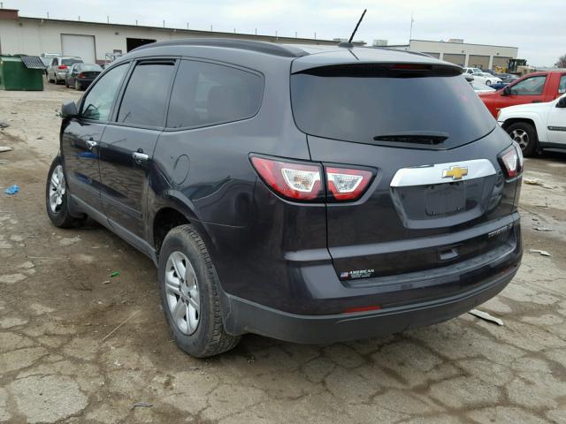 1GNKRFKDXFJ233167 - 2015 CHEVROLET TRAVERSE L GRAY photo 3