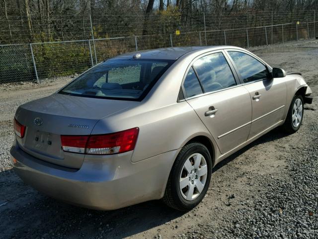 5NPET46C57H256959 - 2007 HYUNDAI SONATA GLS GOLD photo 4