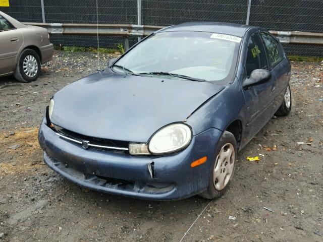 1B3ES46C71D107700 - 2001 DODGE NEON SE BLUE photo 2