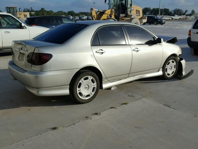 1NXBR32E84Z254896 - 2004 TOYOTA COROLLA CE SILVER photo 4