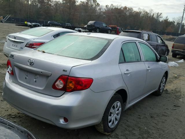 2T1BU4EE9AC393304 - 2010 TOYOTA COROLLA BA SILVER photo 4